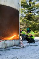 Tank Topples in Topsham, ME